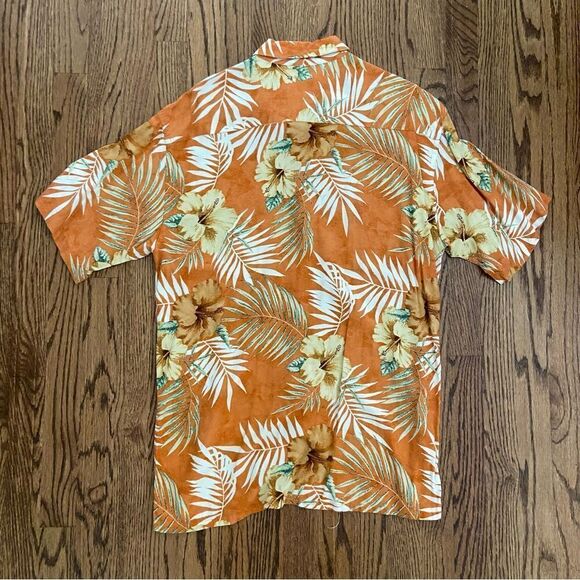 Vintage mens Hawaiian shirt size M with hibiscus flowers - Picture 4 of 4